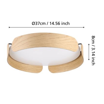 Eglo - LED Stropní svítidlo LED/20W/230V pr. 37 cm béžová
