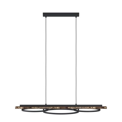 Eglo - LED Stmívatelný lustr na lanku 2xLED/12,5W/230V+1xLED/15,5W 3000K hnědá/černá