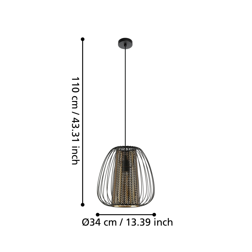 Eglo - Lustr na lanku 1xE27/40W/230V