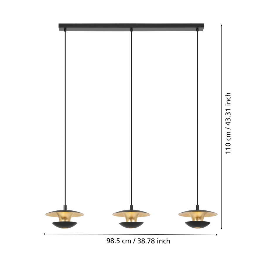 Eglo - LED Lustr na lanku 3xGU10/4,5W/230V