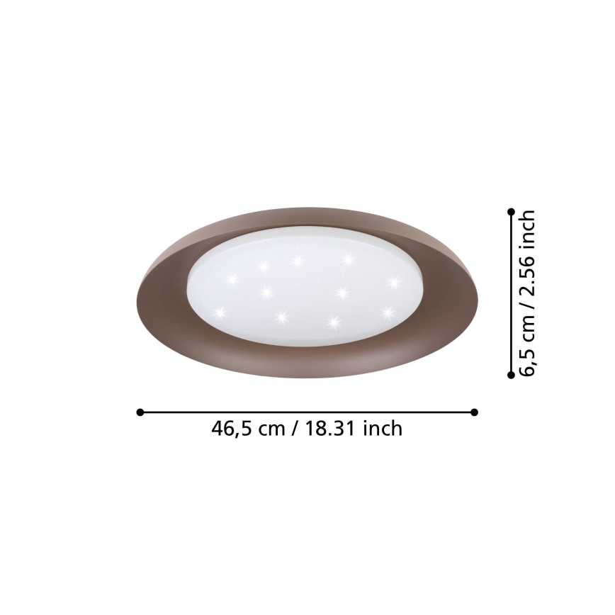 Eglo 99704 - LED Stropní svítidlo PENJAMO LED/17,1W/230V hnědá