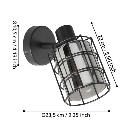 Eglo - Nástěnné svítidlo 1xE27/28W/230V