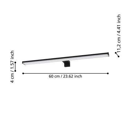 Eglo - LED Koupelnové osvětlení zrcadla LED/11W/230V 4000K 60 cm IP44