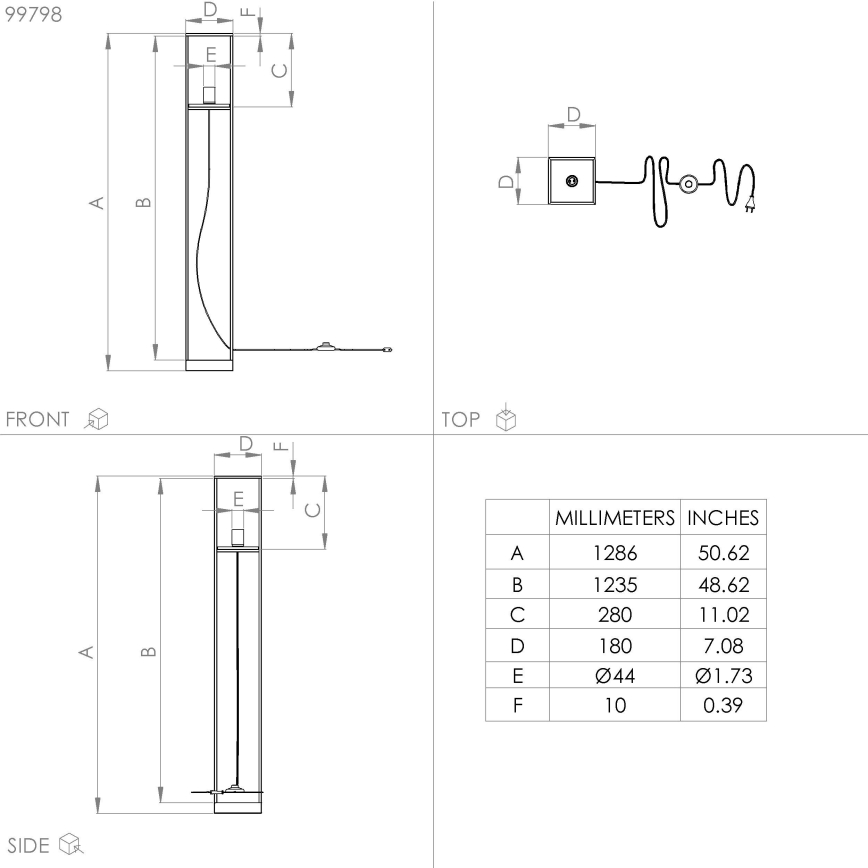 Eglo - Stojací lampa 1xE27/40W/230V