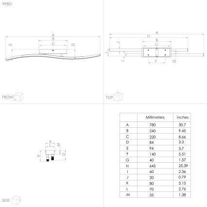 Eglo - LED Stropní svítidlo LED/21,5W/230V
