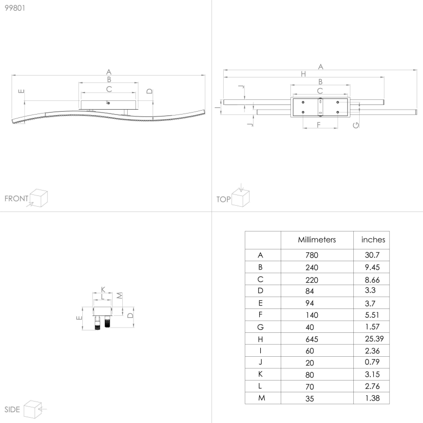 Eglo - LED Stropní svítidlo LED/21,5W/230V