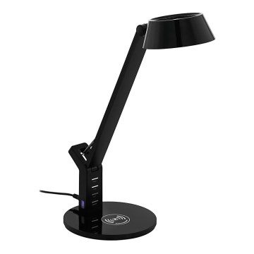Eglo 99832 - LED Stmívatelná dotyková stolní lampa s bezdrátovým nabíjením BANDERALO LED/4,8W/230V černá
