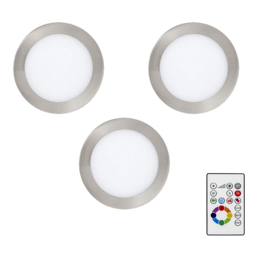 Eglo - ADA 3x LED RGBW Stmívatelné podhledové svítidlo TINUS 4,8W/230V + dálkové ovládání