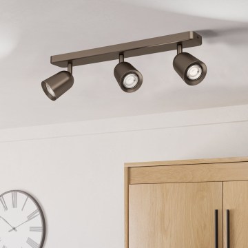 Eglo - Bodové svítidlo 3xGU10/10W/230V bronzová