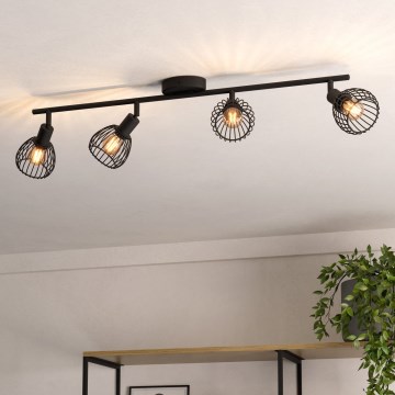 Eglo - Bodové svítidlo 4xE14/40W/230V černá