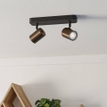 Eglo - Koupelnové bodové svítidlo 2xGU10/5W/230V IP44 černá/hnědá