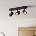 Eglo - Koupelnové bodové svítidlo 3xGU10/5W/230V IP44 černá/hnědá