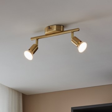 Eglo - LED Bodové svítidlo 2xGU10/2,8W/230V 3000K zlatá