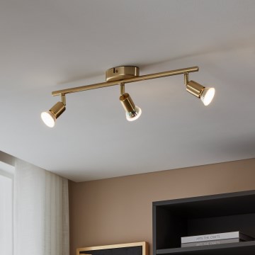 Eglo - LED Bodové svítidlo 3xGU10/2,8W/230V 3000K zlatá