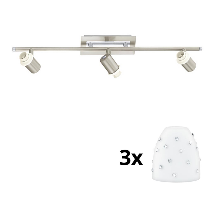 Eglo - LED Bodové svítidlo MY CHOICE 3xE14/40W/230V matný chrom/bílá