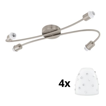 Eglo - LED Bodové svítidlo MY CHOICE 4xE14/4W/230V matný chrom/bílá