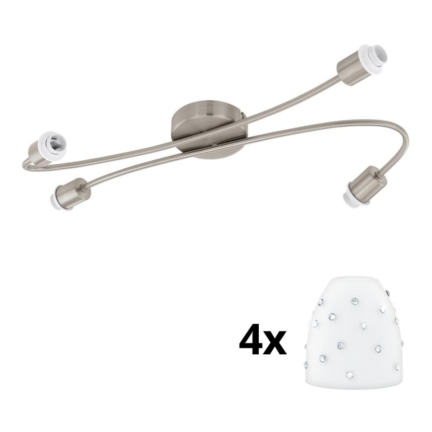 Eglo - LED Bodové svítidlo MY CHOICE 4xE14/4W/230V matný chrom/bílá