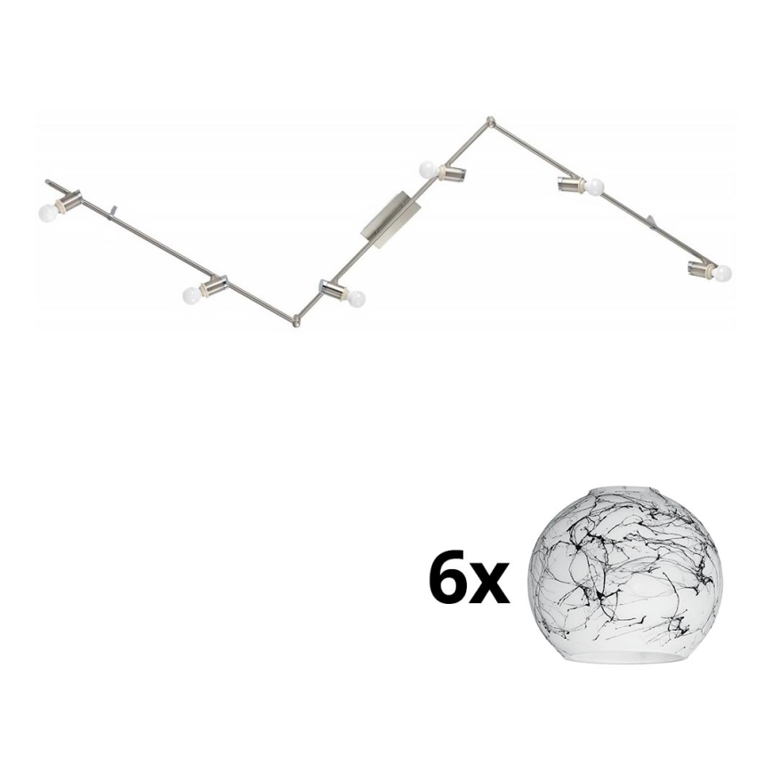 Eglo - LED Bodové svítidlo MY CHOICE 6xE14/4W/230V matný chrom/bílá/černá