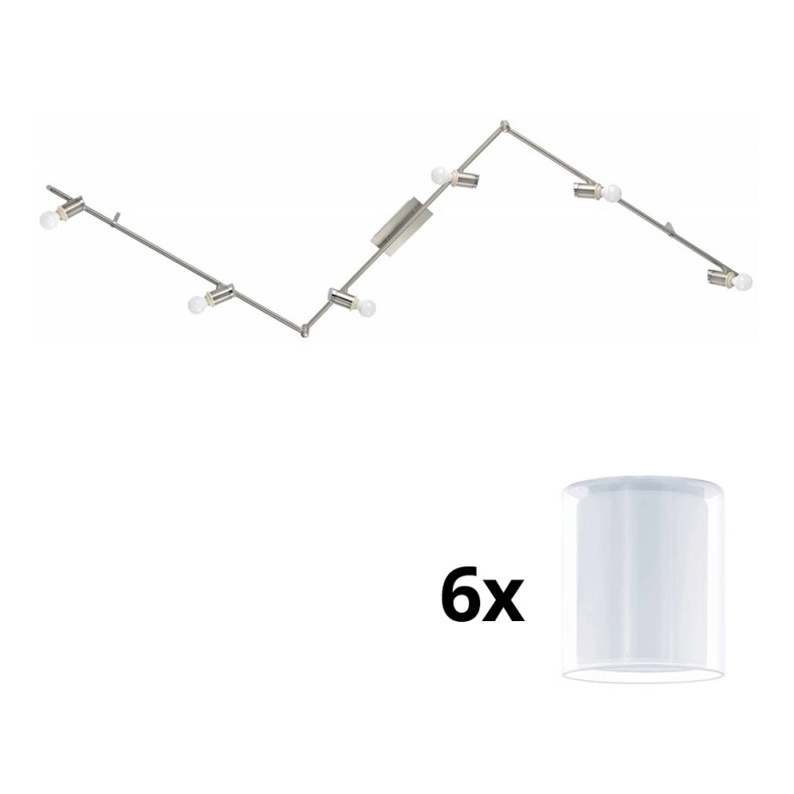 Eglo - LED Bodové svítidlo MY CHOICE 6xE14/4W/230V matný chrom/bílá