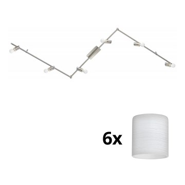 Eglo - LED Bodové svítidlo MY CHOICE 6xE14/4W/230V matný chrom/bílá