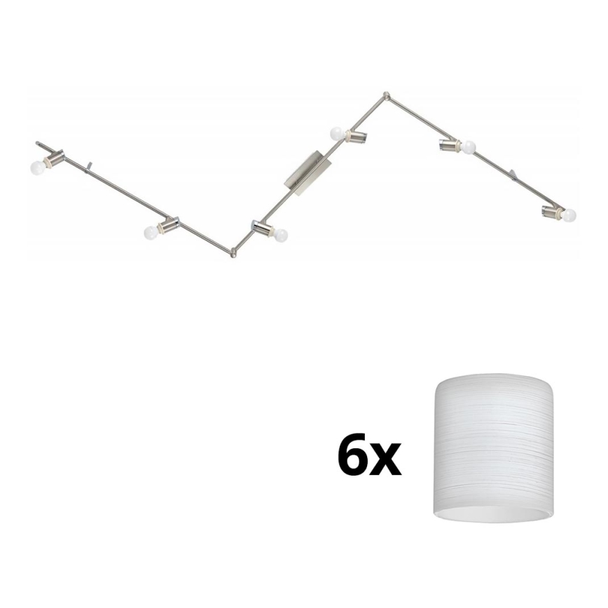 Eglo - LED Bodové svítidlo MY CHOICE 6xE14/4W/230V matný chrom/bílá