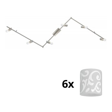 Eglo - LED Bodové svítidlo MY CHOICE 6xE14/4W/230V matný chrom/bílá