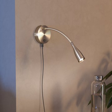 Eglo - LED Flexibilní nástěnná lampa s USB LED/3,8W/230V matný chrom