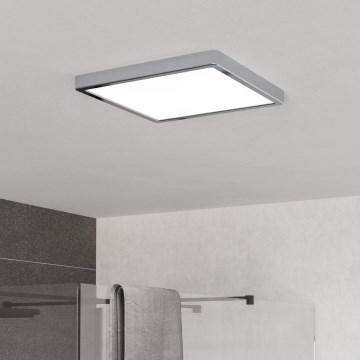 Eglo - LED Koupelnové stropní svítidlo LED/13W/230V 2700/4000/6500K 29x29 cm IP44 lesklý chrom