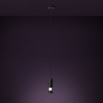 Eglo - LED Lustr na lanku 1xGU10/4,6W/230V černá
