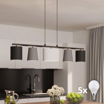Eglo - LED Lustr na lanku 5xE14/25W/230V