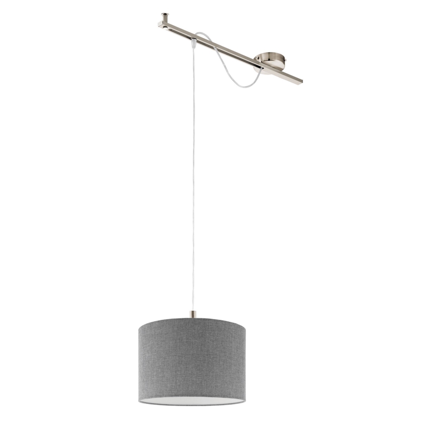 Eglo - LED  Lustr na lanku CALCENA 1xE27/60W/230V chrom/šedá