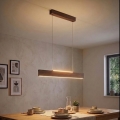 Eglo - LED Lustr na lanku LED/17W/230V + LED/4,2W ořech