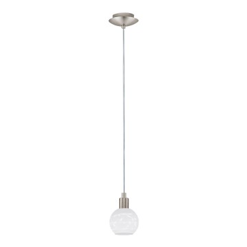 Eglo - LED Lustr na lanku MY CHOICE 1xE14/4W/230V  matný chrom/bílá