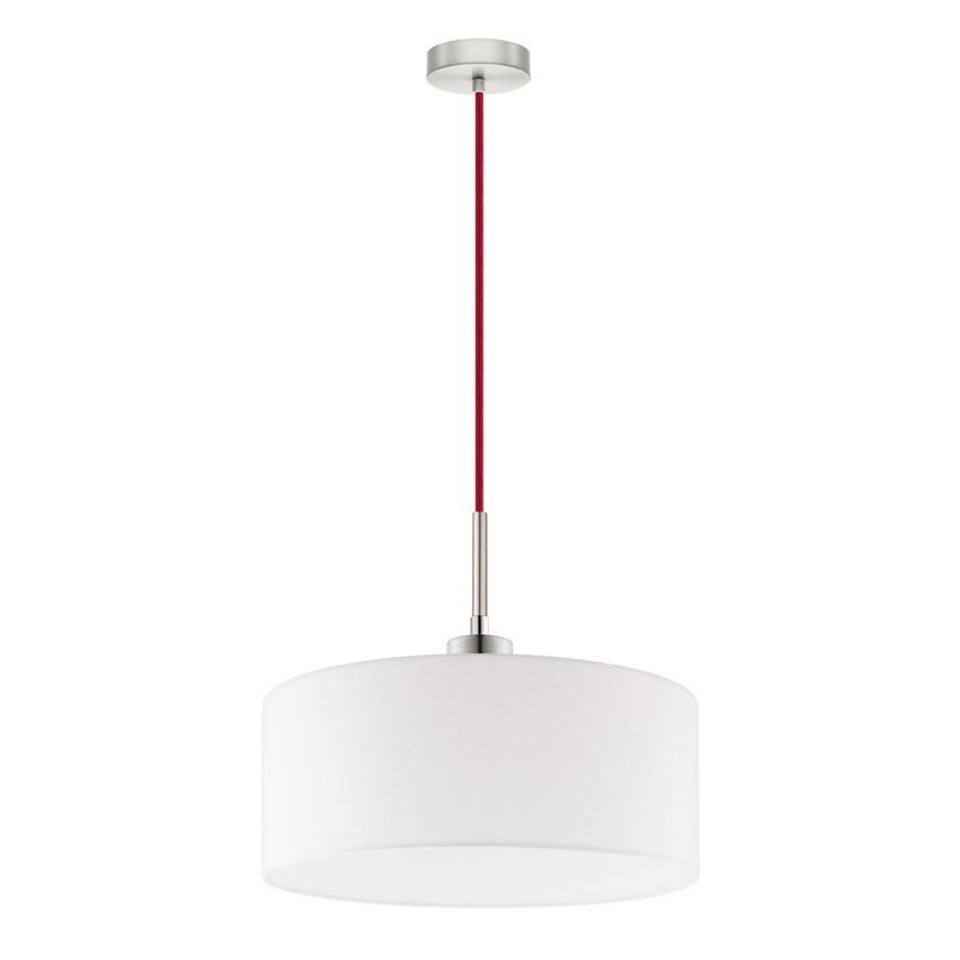 Eglo - LED  Lustr na lanku TUNJA 1xE27/60W/230V bílá