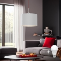 Eglo - LED  Lustr na lanku TUNJA 1xE27/60W/230V bílá