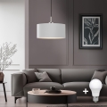 Eglo - LED  Lustr na lanku TUNJA 1xE27/60W/230V bílá