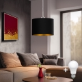 Eglo - LED Lustr na lanku TUNJA 1xE27/60W/230V černá
