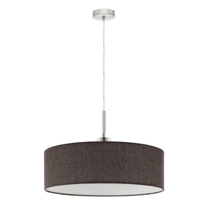 Eglo - LED Lustr na lanku TUNJA 1xE27/60W/230V hnědá