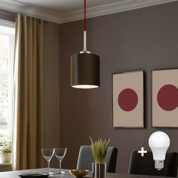 Eglo - LED  Lustr na lanku TUNJA 1xE27/60W/230V hnědá
