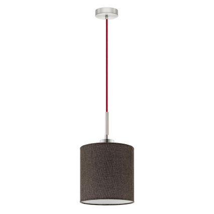 Eglo - LED  Lustr na lanku TUNJA 1xE27/60W/230V hnědá