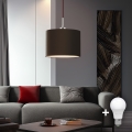 Eglo - LED  Lustr na lanku TUNJA 1xE27/60W/230V hnědá