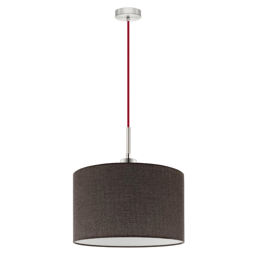 Eglo - LED  Lustr na lanku TUNJA 1xE27/60W/230V hnědá