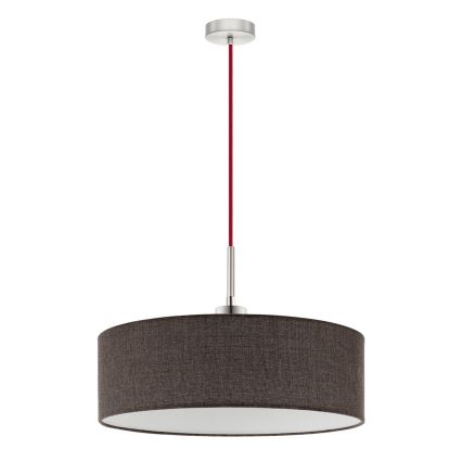 Eglo - LED  Lustr na lanku TUNJA 1xE27/60W/230V hnědá