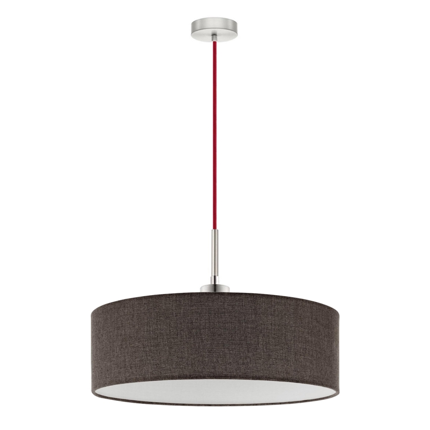 Eglo - LED  Lustr na lanku TUNJA 1xE27/60W/230V hnědá