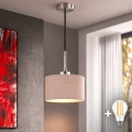 Eglo - LED Lustr na lanku TUNJA 1xE27/60W/230V pr. 20 cm béžová/černá
