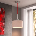 Eglo - LED Lustr na lanku TUNJA 1xE27/60W/230V pr. 20 cm béžová/červená