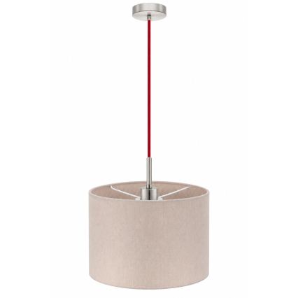 Eglo - LED Lustr na lanku TUNJA 1xE27/60W/230V pr. 20 cm béžová/červená