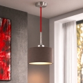 Eglo - LED Lustr na lanku TUNJA 1xE27/60W/230V pr. 20 cm hnědá/červená