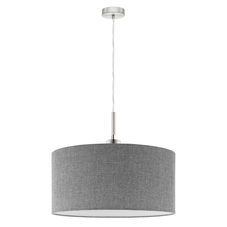 Eglo - LED Lustr na lanku TUNJA 1xE27/60W/230V šedá
