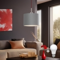 Eglo - LED  Lustr na lanku TUNJA 1xE27/60W/230V šedá